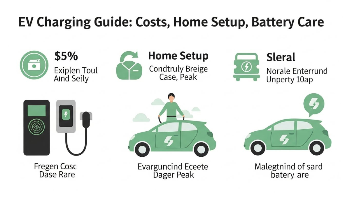 EV Charging Guide: Costs, Home Setup, Battery Care Today