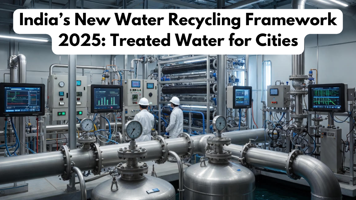 India’s New Water Recycling Framework 2025: Treated Water for Cities